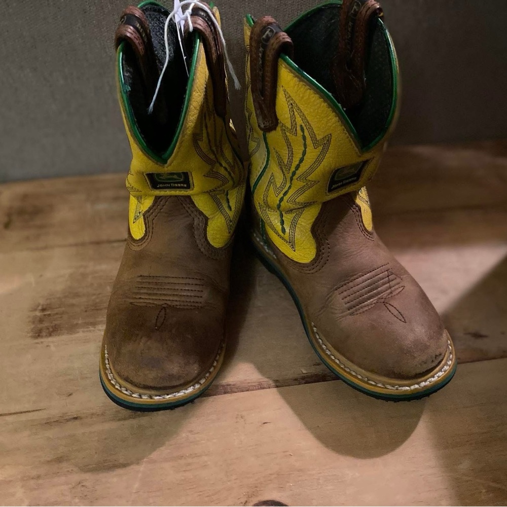 Brown and Yellow Western Boots